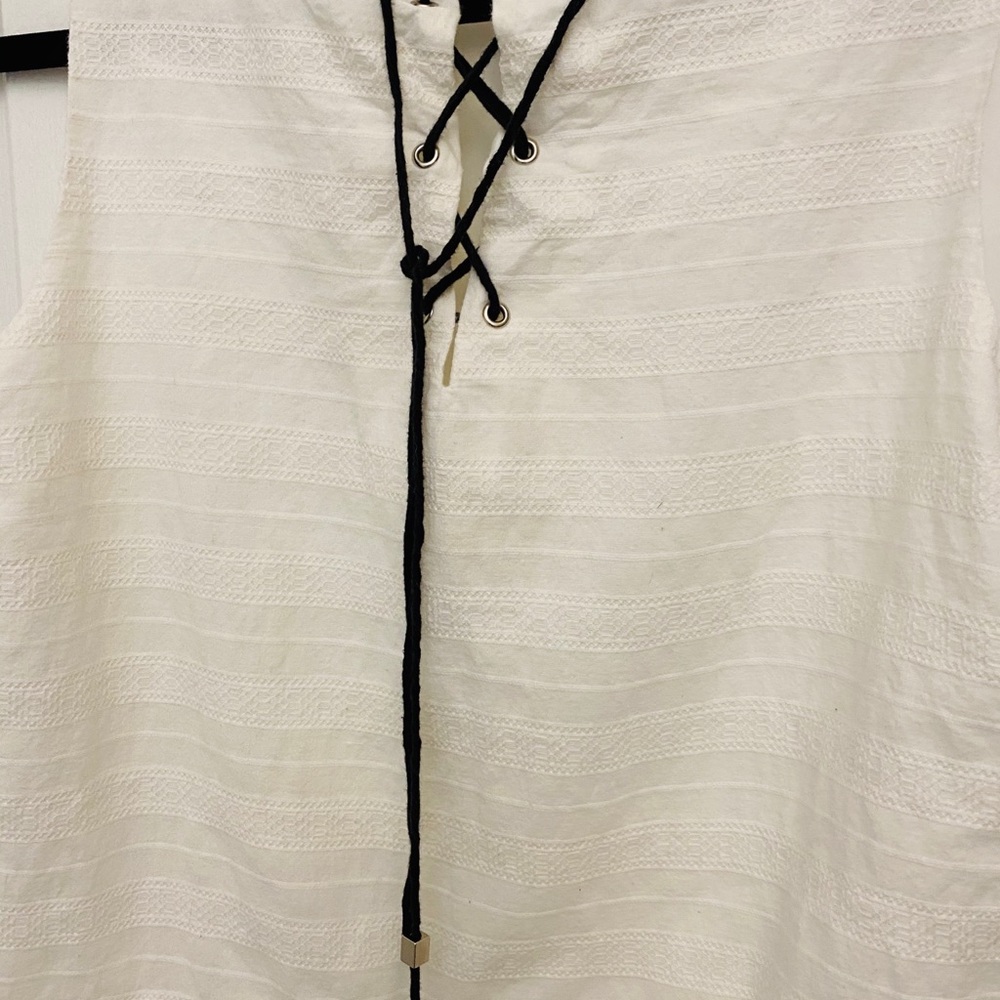 FRNCH Sleeveless Embroidered Dress Medium - Picture 5 of 5